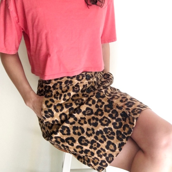 Animal print button skirt - Picture 3 of 16